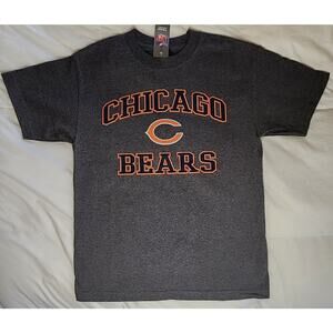 Chicago Bears NFL Team Apparel Mens Medium Graphic Short Sleeve T-Shirt Gray NWT
